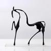 Metal Handicrafts Abstract Animal Sculpture Hollowed-out Horse Golden Horse Metal Figurine Home Decoration Accessories