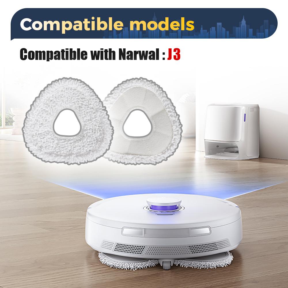 Mop Rags Accessories For Narwal J1/J1/Freo X Ultra/J1 Lite/J1 Freo Z Ultra Vacuum Cleaner Sweeping Robot Mop Cloths Replacement