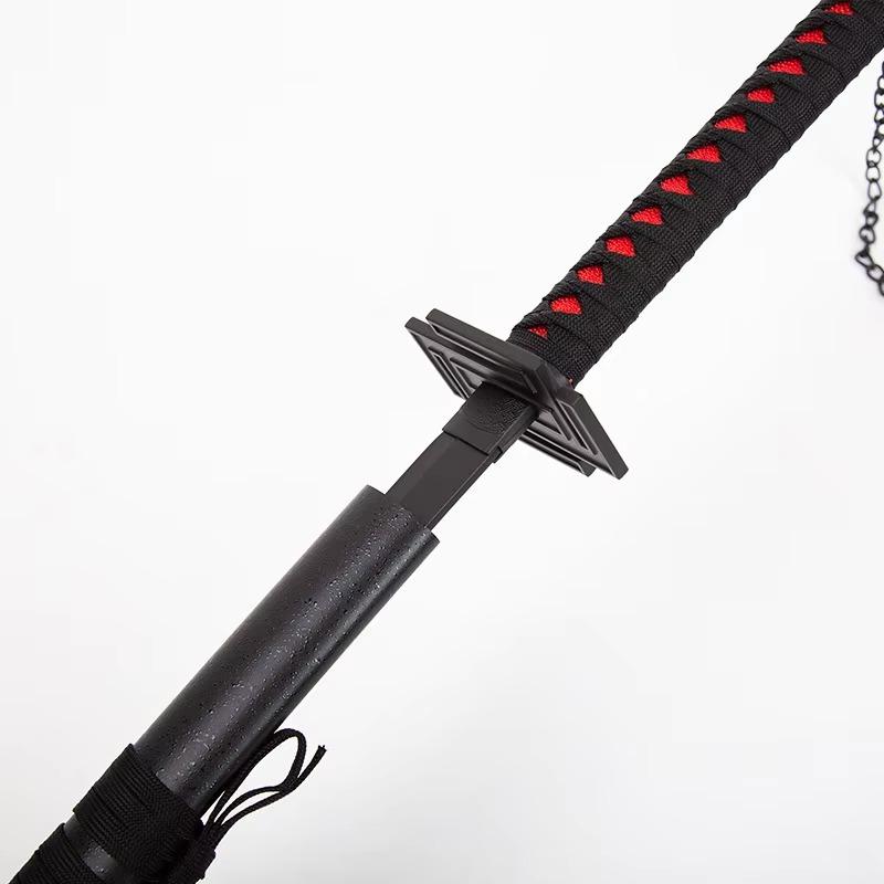 104cm Kurosaki Ichigo Samurai Sabre Anime Bleach Cosplay Custom Prop Ninja Blade Real Size Japanese Katana Swords Kid Toys Gifts