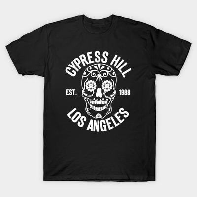 T-shirt Homme Impression Noire Crâne Cypress Hill Impression sur Papier de Transfert sans Découpe T-shirt en Coton