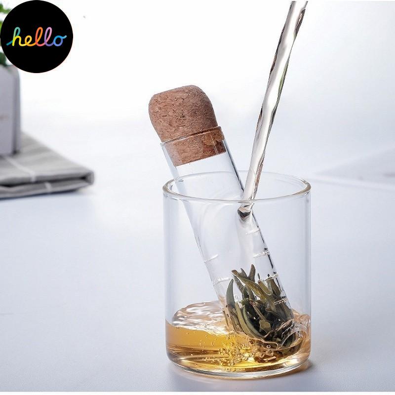 Tea Strainer Glass Tea Infuser Puer Tea Mini Transparent Tea Strainer Cork Glass Bottle Tube Brewing Test Tube Tea Set Kitchen Tools