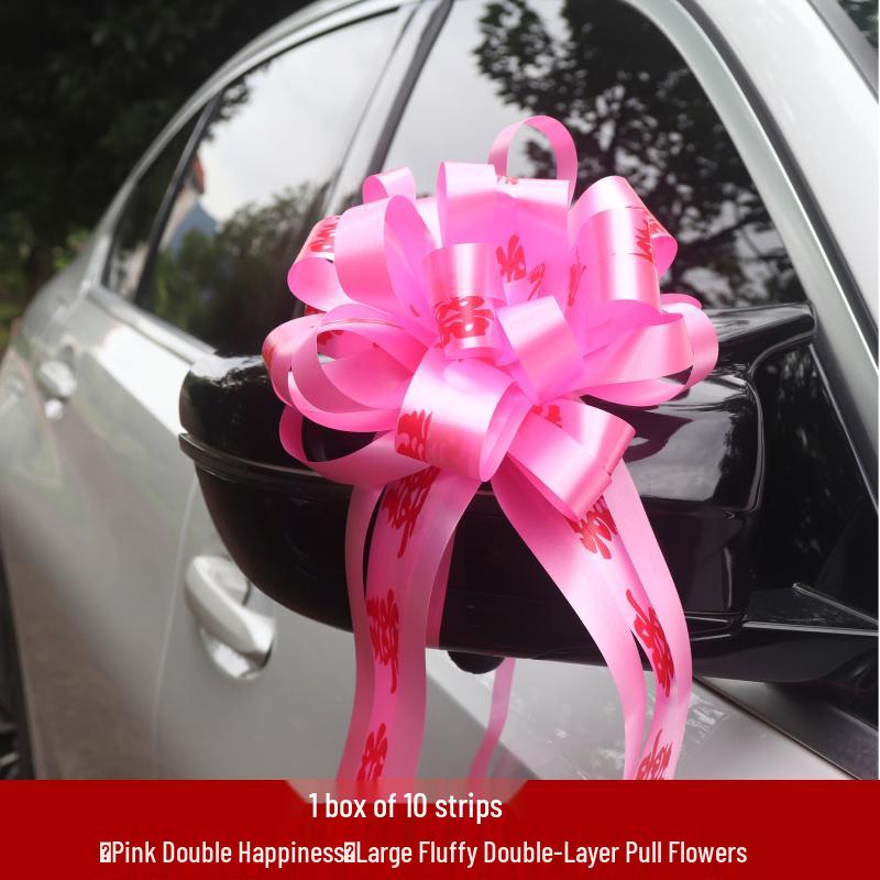 Large Wedding Car Ribbon Decoration for Bridal Team
