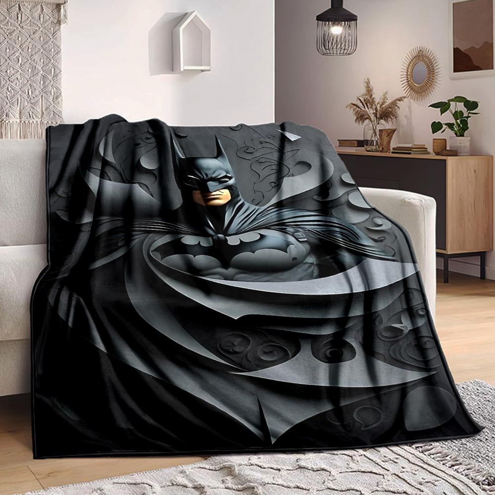 1 stuks Batman, Superhelden Deken Lichtgewicht Flanellen Plaid Voor Bank, Bed, Reizen, Kamperen, Woonkamer, Kantoor, Bank, Stoel, En Bed