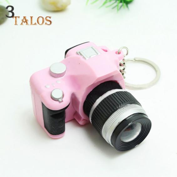Cute Mini Digital Single Lens Reflex DSLR Camera Style LED Flash Light Keychain Suspension Trinket