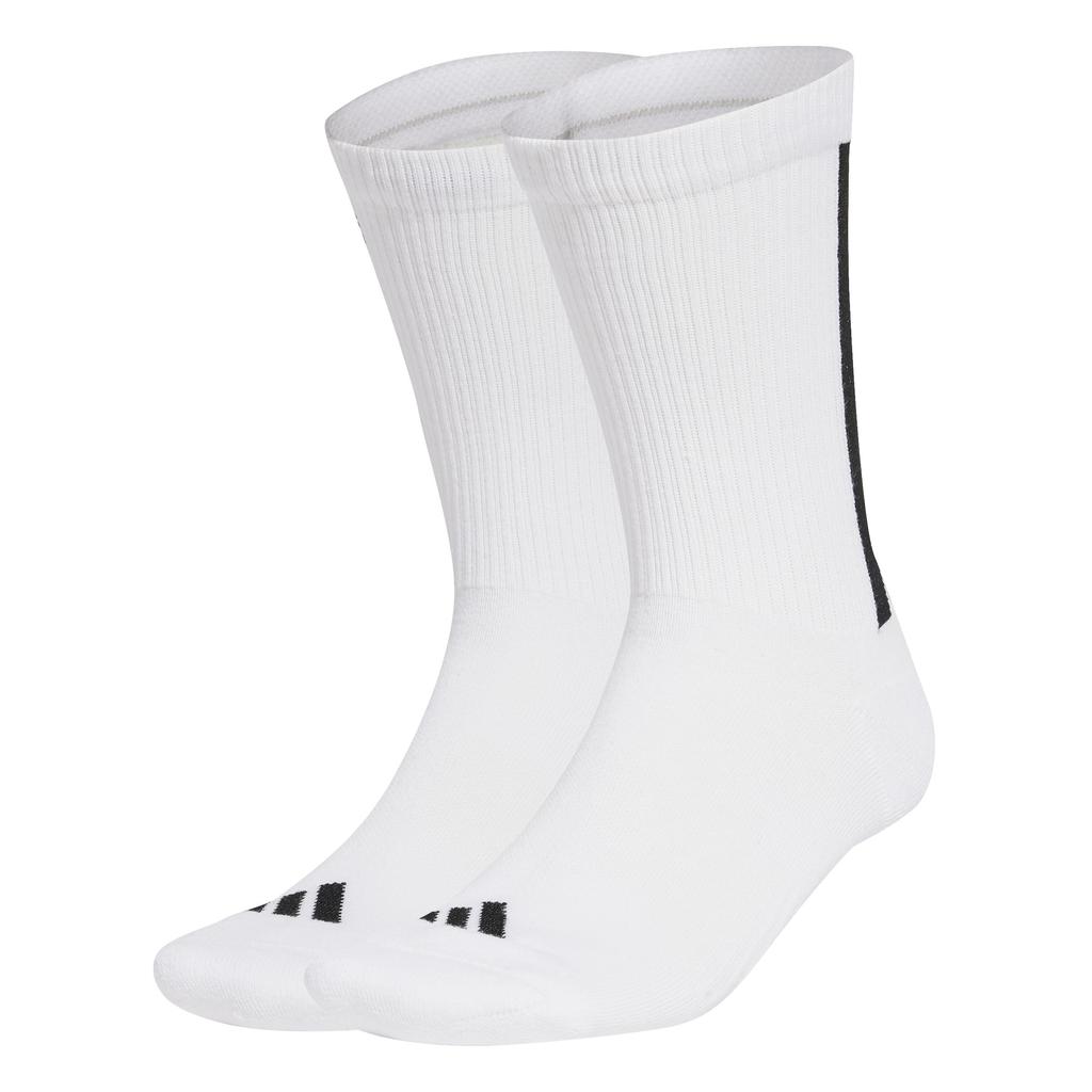 Adidas Crew Size M 3-Stripes Socks, 2-Pair Set, Men's KSG68, White/Black (JJ1140),