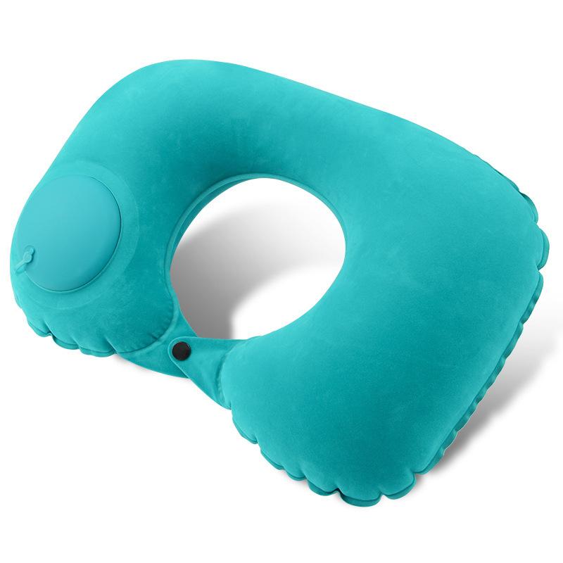 Inflatable Foldable Compression Pillow, Portable Neck Support Pillow for Traveling By Car and Bullet Train