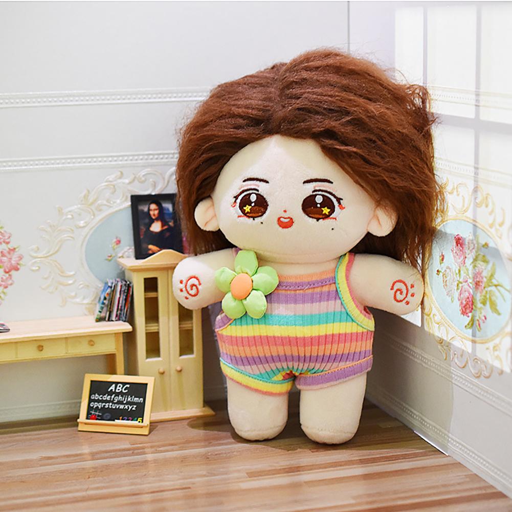 20CM Doll Rompers Cartoon Plush Doll Replacement Outfit Playing House Accessories Mini Clothes