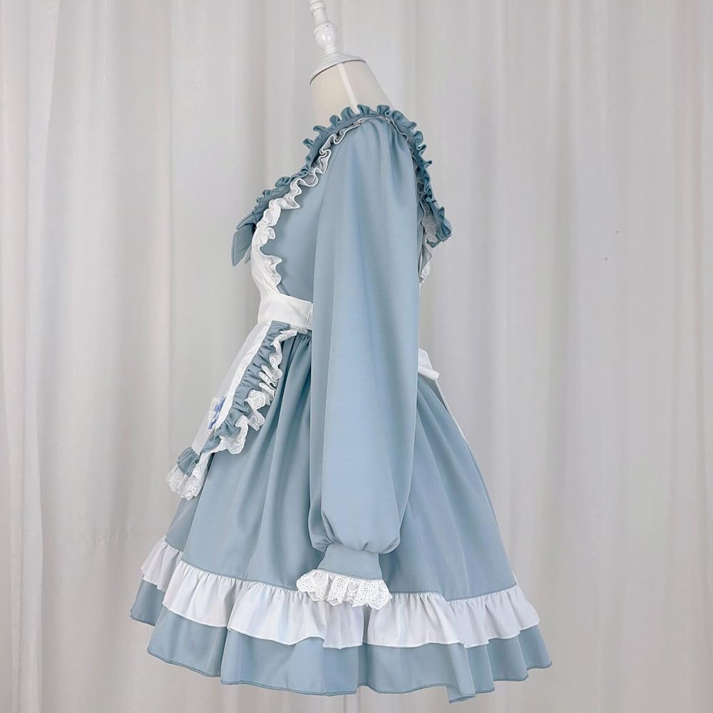 Maid Gothic Sailor Cosplay Ruffled Lolita Long Sleeve Costume Neat and Perfect for Cafes and Amusement Parks Size [ShouKi Manufacturing] Outfit,