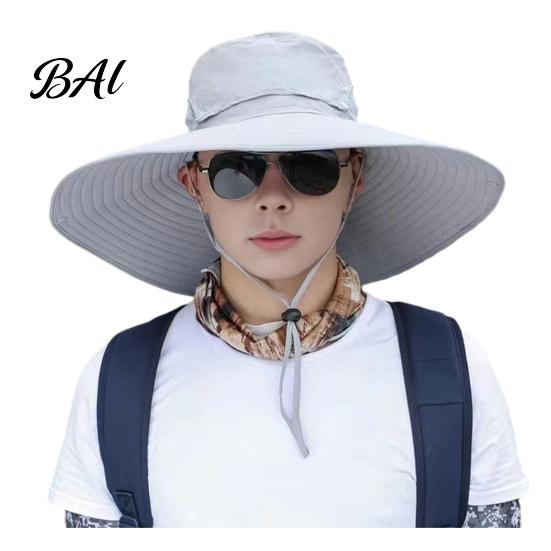 Windproof Hat for Riding Sun Men And Women, Breathable Wide Brim Fishing Outdoor Work Hat, UV Protection Cap Camping Hiking Gardening