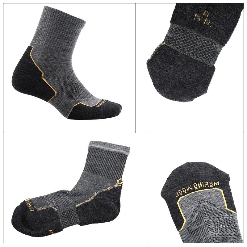ZEALWOOD Marathon Laufsocken, Herren Damen Outdoor Merino Wolle Sport Kompressionssocken Atmungsaktiv Gepolstert Radfahren 1/3 Paare