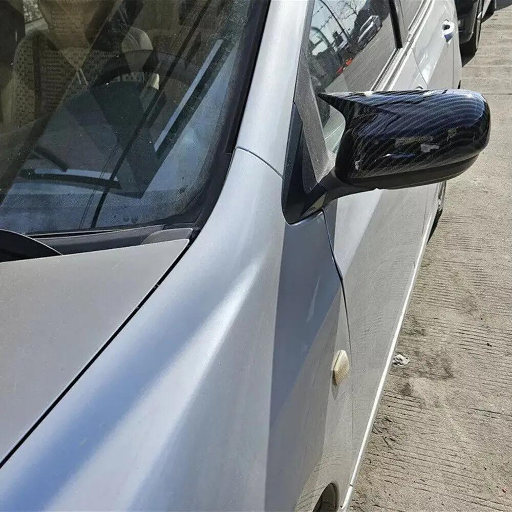 For Honda City 2009-2013 Car Sticker Rearview Side Mirror Cover Wing Cap Exterior Door Rear View Case Trim Carbon Fiber Look ABS