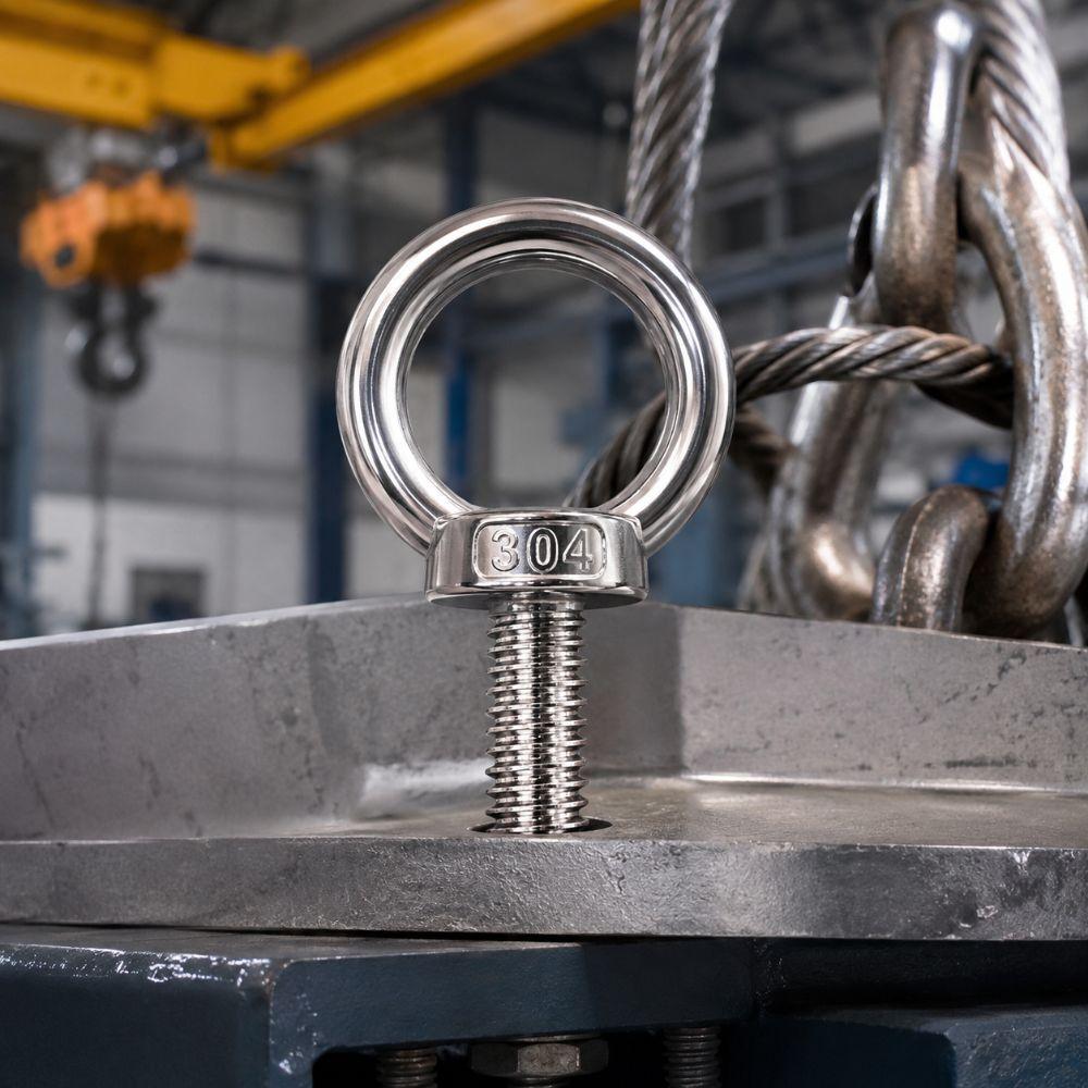304 Stainless Steel Eye Bolts M8 15-150mm Lifting Bolts Eyelets Lifting, Marine, Etc.