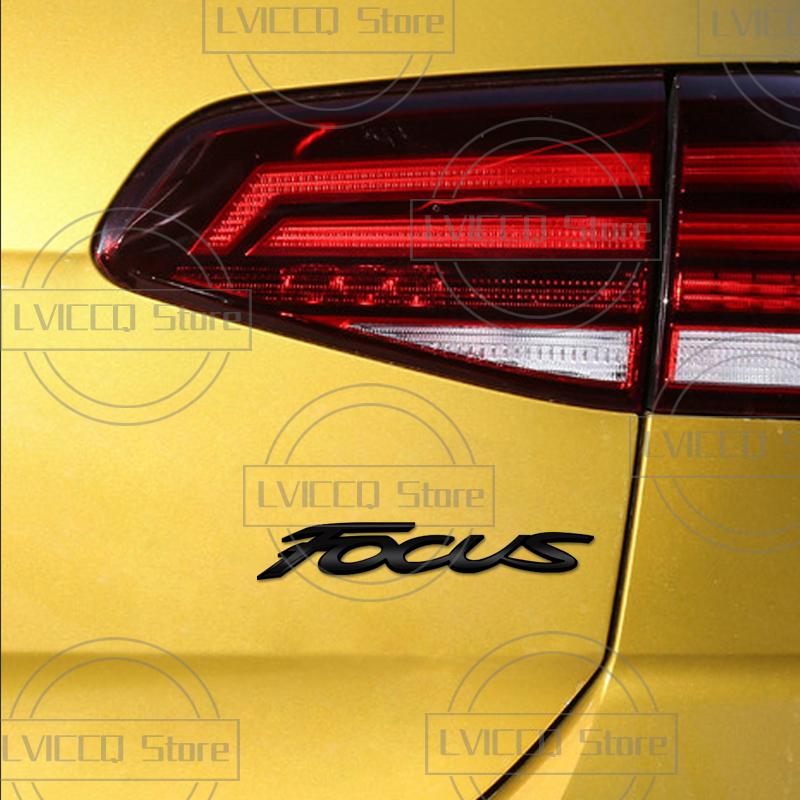 LLC3 For Ford Focus Car Emblem 3D Metal Hybrid ST Line MK2 MK3 MK4 Logo Body Decals Sticker Rear Tail Trunk Boot Letter Badge Styling