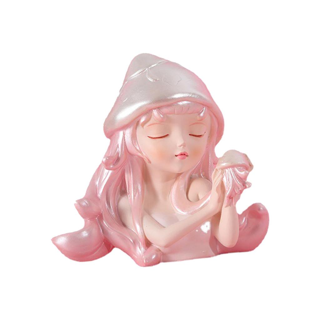2pcs Cute Sea Girl Figurines Miniature Statue for Decoration Birthday Gift