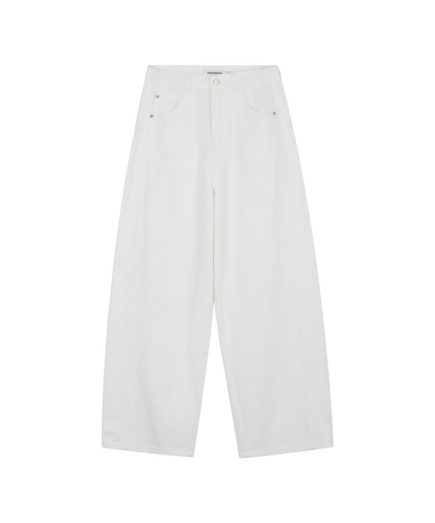 MARDMARD Cotton Cream Straight Pants - Ivory