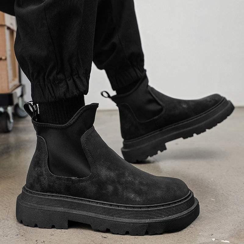 2025 Autumn Winter Luxury Men Oxfords Boots British Designer New Business Vintage Chelsea Boots Male Classic Slip On Ankle Boots