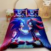 Duvet Cover Sonic 3D Printed Non-fading Soft and Comfortable Single Double Bed Bedroom Decoration Animation Peripheral Decor