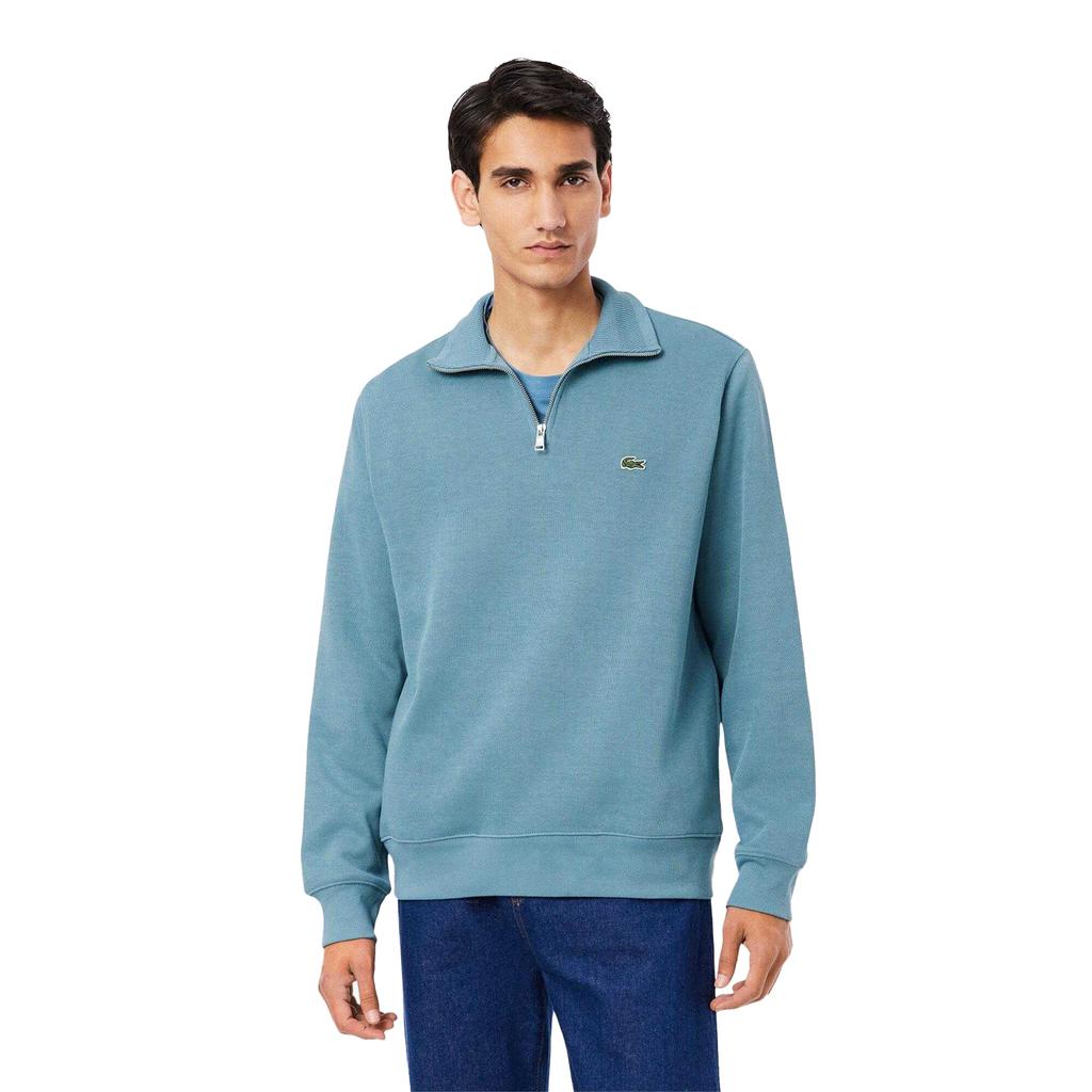 Lacoste Mens Interlock Quarter Zip Sweatshirt