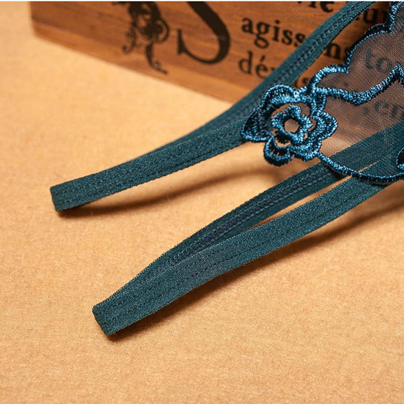 Chiloți cu broderie, 7 culori, pentru femei, cu dantelă, de înaltă calitate, cu talie joasă, pentru femei, cu snur, intime respirabile