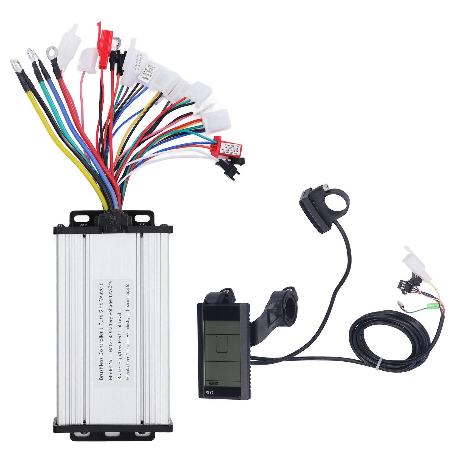 Синусоидальный контроллер 48 В 64 В 600 Вт S830, набор ЖК-панелей, контроллер бесщеточного двигателя для электрического скутера