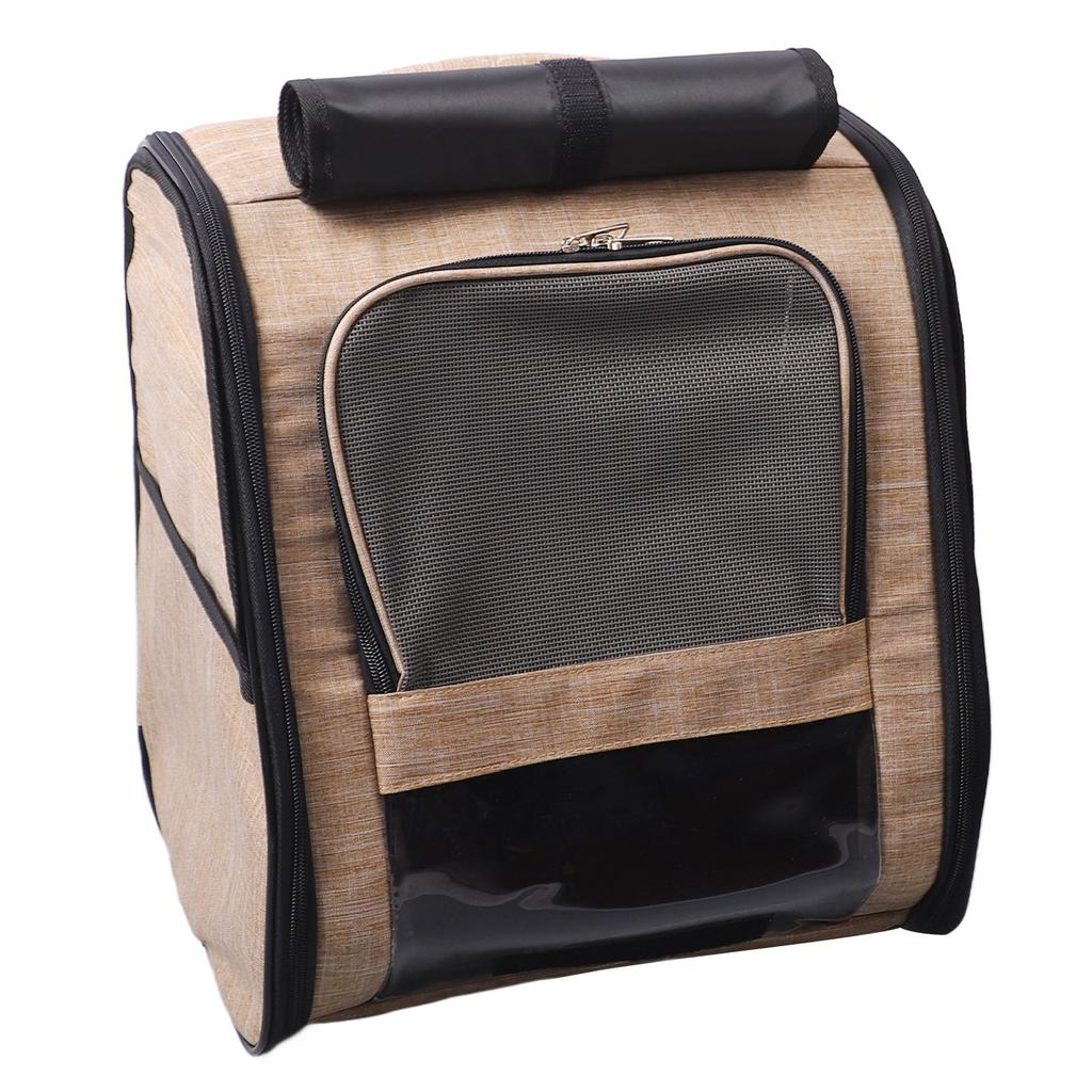 Pet Carrying Backpack Breathable Lightweight Portable Cat Travel Carrier Bag with Side Pocket for