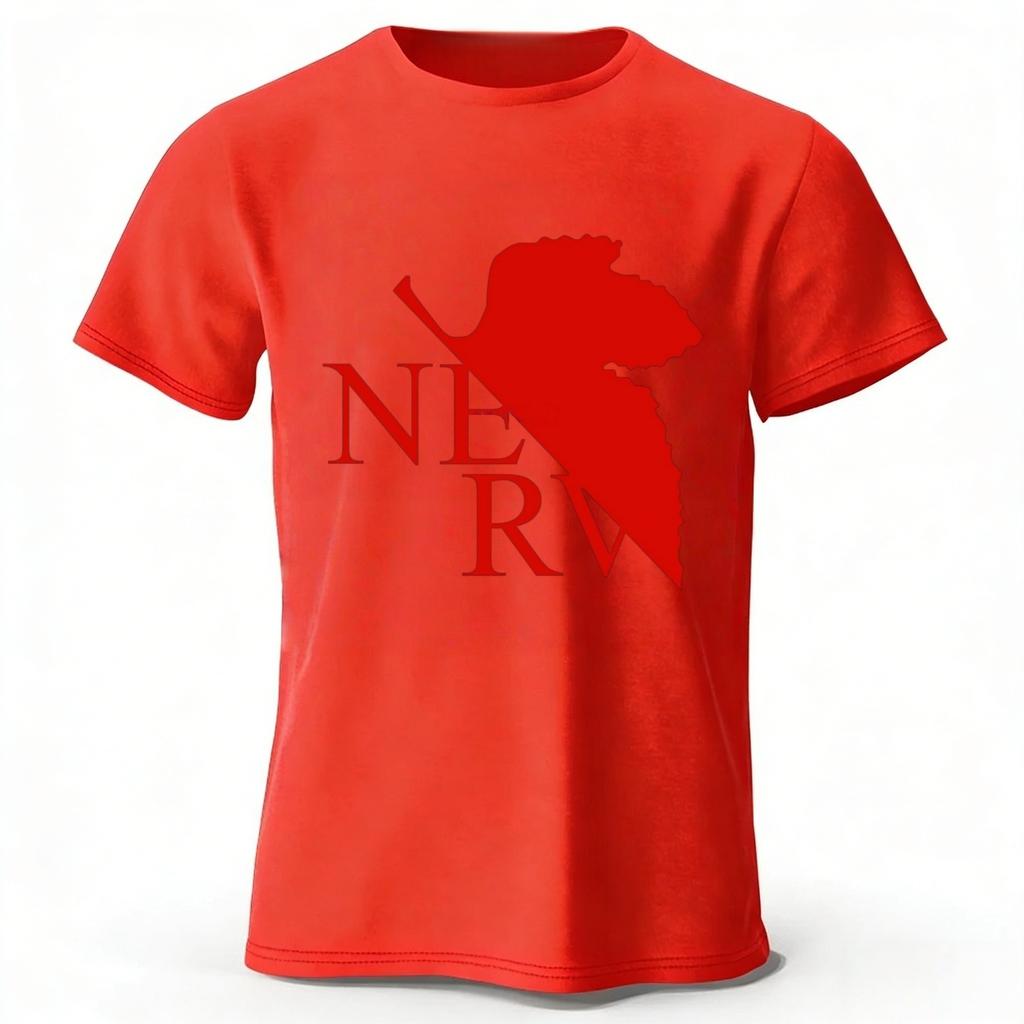 Japanese Anime Neon Genesis Evangelion Pure Cotton ShortSleeve Peripheral   Unisex Street Casual Loose Plus Size TShirt Top