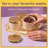 Dry Fruit Container Tray Set with Lid & Serving Tray, Airtight Container Set 430ml (4 Pieces, Polypropylene) (Elegance Ivory)
