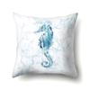 Polyester Pillowcase Peach Leather Velvet Cushion Cover Marine Life Seahorse Octopus Printed Pillow Bedside Cushion Cover