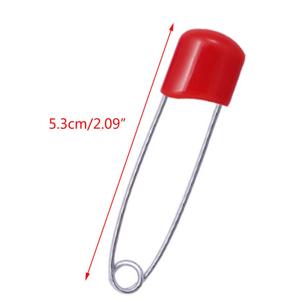 100pcs Colorful Plastic Head Safety Pin Locking Baby Cloth Diaper Nappy Pins DIY Jewelry Making for Quilting Knitting