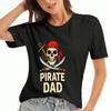 Piraten Oma Baumwoll T-Shirt, Premium-Baumwolle Hochwertiger Druck, Langlebig, Lässig Und Modisch, Mit Einem Totenkopf Mit Gekreuzten Schwertern Design, Perfekt