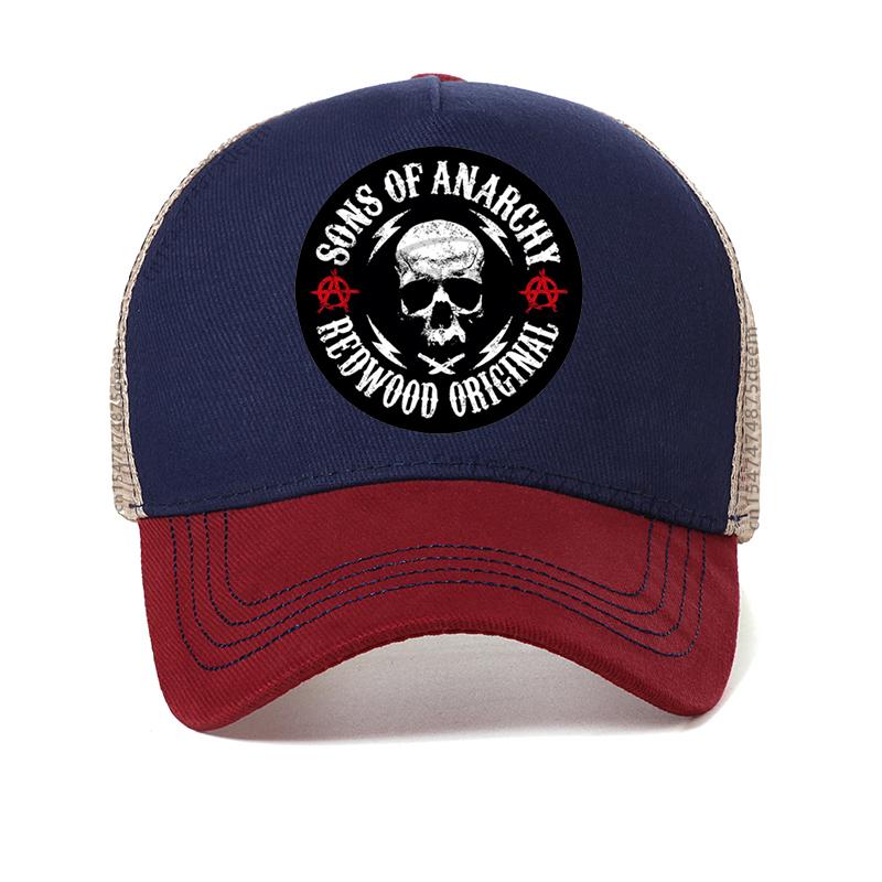 SAMCRO Baseball Cap SOA Sons of Anarchy Skull Casual Snapback Hat Fashion skull High Quality Racing Motorcycle Sport hat