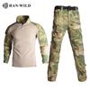 Plus-Size Tactical Camouflage Long-Sleeve Frog Suit Set (No Protective Gear)