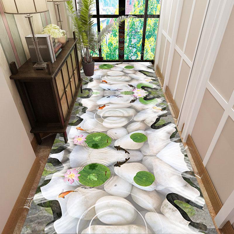3D Corridor Aisle Carpet Home Porch Mat Hotel Hotel Staircase Carpet Non-slip Blanket Carpet Can Be Cut Home Bedroom Carpet