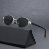 Fashion Oval Metal Sunglasses Women Vintage Retro UV400 Mirror Lens Designer Brand Eyewear For Female Men Sport Sun Glasses