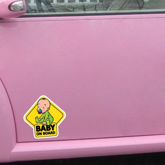 AIBAOBAO 2 Baby In Car Adesivi Auto, Baby On Board Adesivi Segno E Decalcomania Bambino In Auto, Figurina Adesiva Di Sicurezza Rimovibile, Luminoso Adesivo Di Avvertenza Di Sicurezza Impermeabile - Foto 9