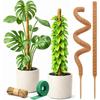 Pacote com 2 Hastes de Musgo para Suporte de Plantas Monstera, Estacas de Suporte para Plantas com Núcleo de Alumínio Livre de Ferrugem, Estacas Resistentes para Treinar e Cultivar Plantas Trepadeiras de Interior na Vertical