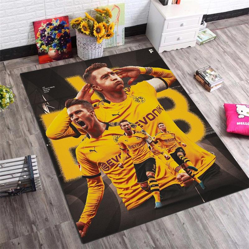 Dortmundes futbola spēlētāju kolāžas mākslas druka