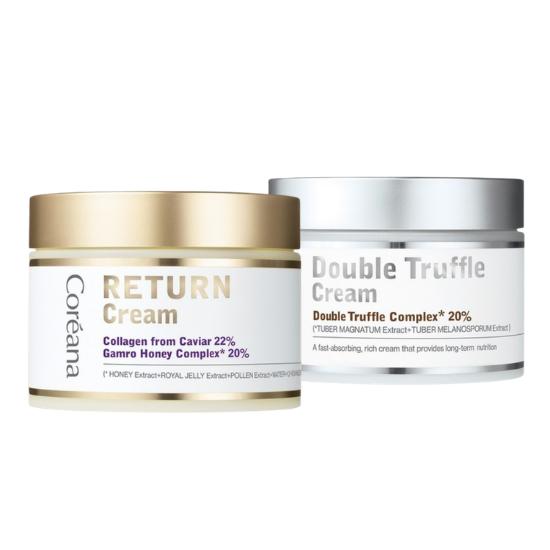 Coreana Return Cream 100ml + Double Truffle Cream 100ml