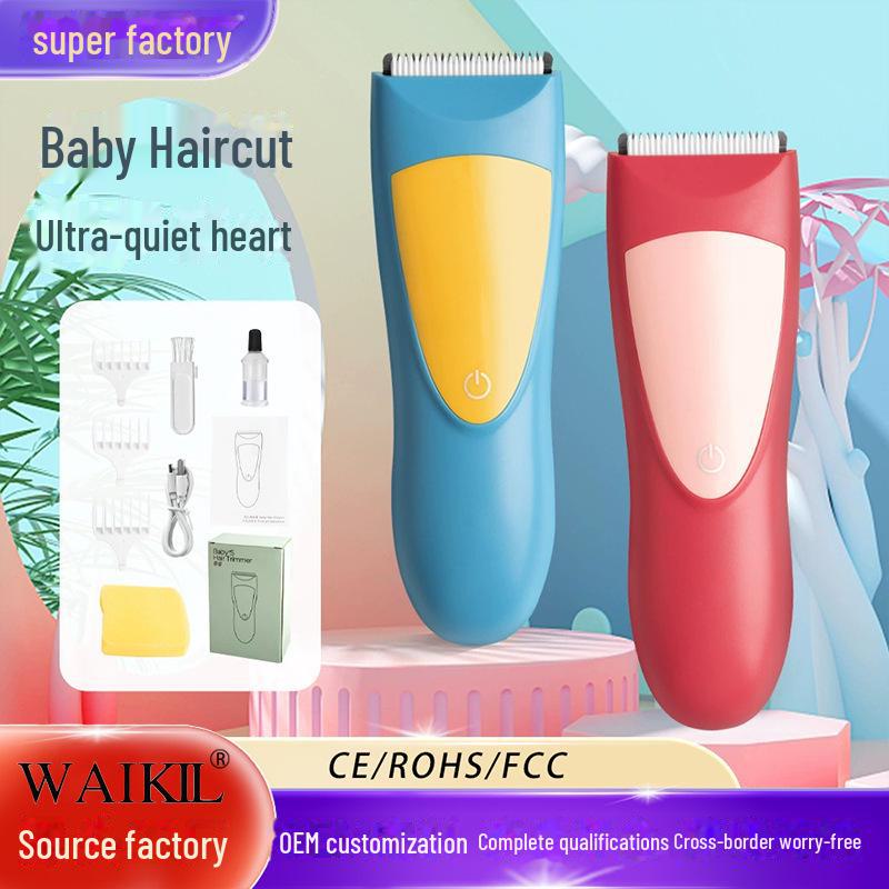 

Rechargeable Silent Baby Hair Clipper for Newborns червоний