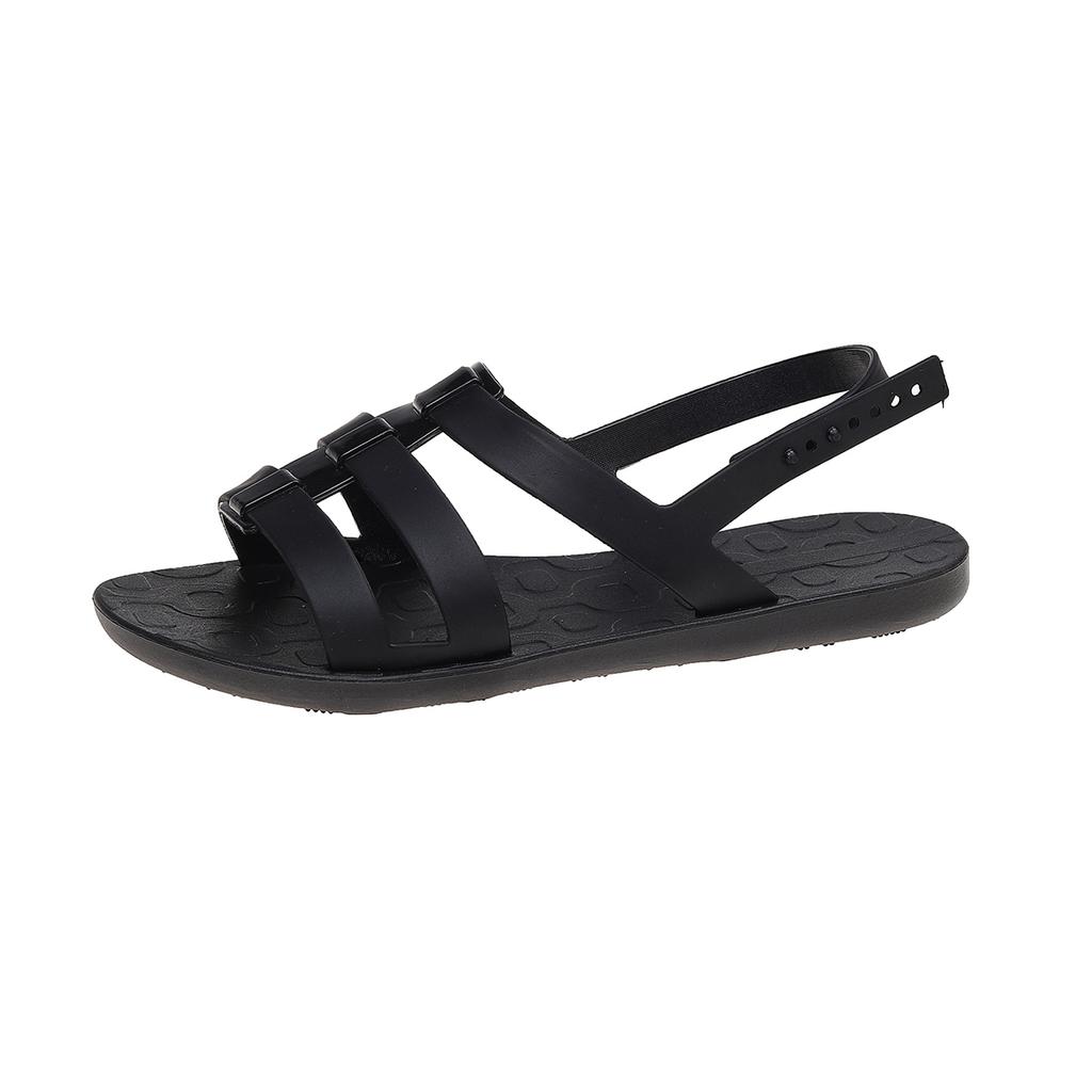 Fashion Roman Sandals New Women's Summer Comfortable and Versatile Fashion Outside Wear Round Toe Hollow Beach Flat Shoes