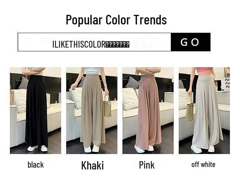 Summer Lightweight Wide-Leg High-Waisted Pants for Women - Age-Defying, Casual & Stylish