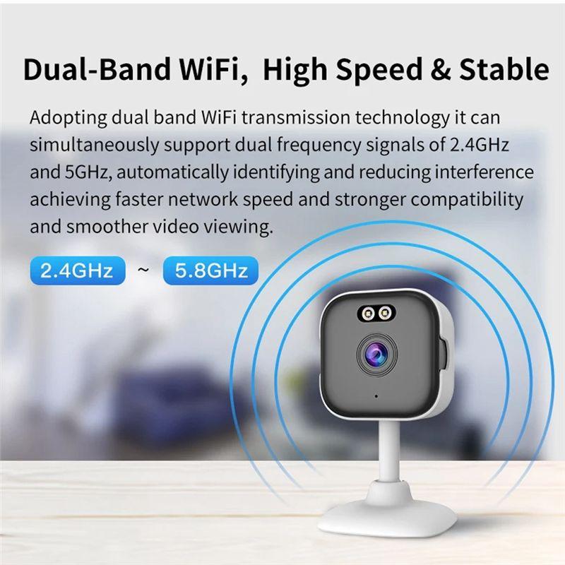 ABUO-3MP Security Camera Dual Band 2.4G 5G WIFI IP Camera AI Humanoid Detection Home Security CCTV Baby Monitor