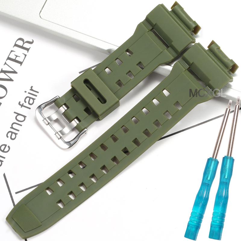 Pryskyřičný řemínek k hodinkám pro Casio GW9100 GW9200 Pánský TPU pásek Sportovní vodotěsné řemínky Camouflage doplňky