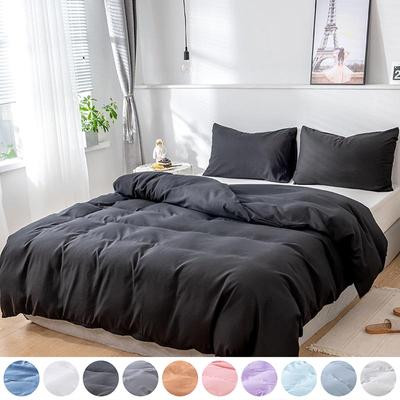 Bettbezug-Set, 2/3-teilig, einfarbig, weicher gebürsteter Stoff, für Einzelbett, Doppelbett, volles Queen-Size-Bett, 10 Größen, Bettdeckenbezug-Set, Bettwäsche-Sets, 10 Farben