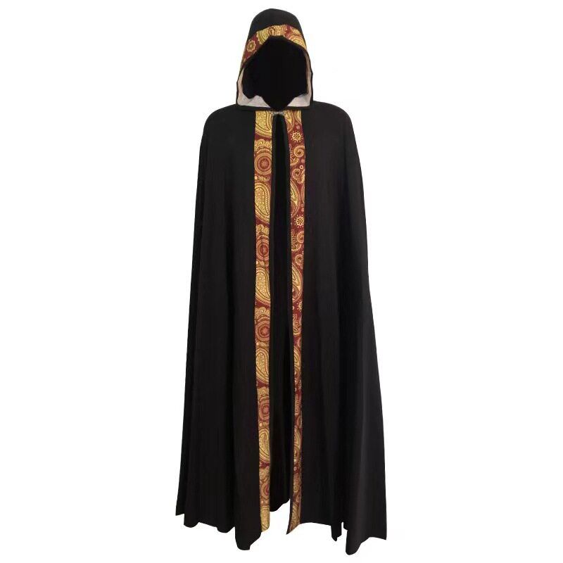 

New Men s Long Cloak in 5 Colors, Medieval Church Clergy Loose-Fitting Robe, Cloak, and Cape Factory Black Clergy Cape XL