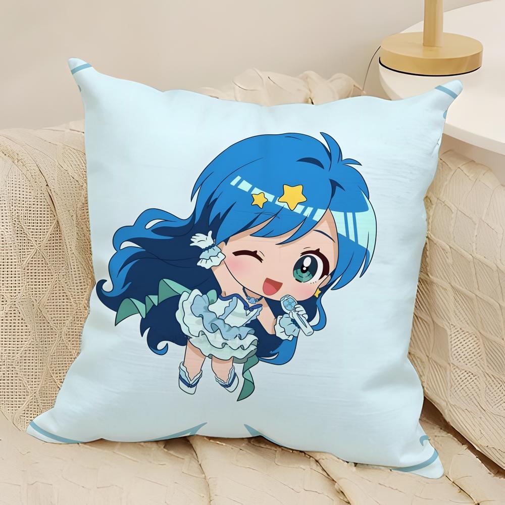 Comic Anime M-Mermaid Melody Pichi Pichi Pitch Pillow Case Natural Linen Double-Sided Printing Sofa Home Decor Cushion Cover