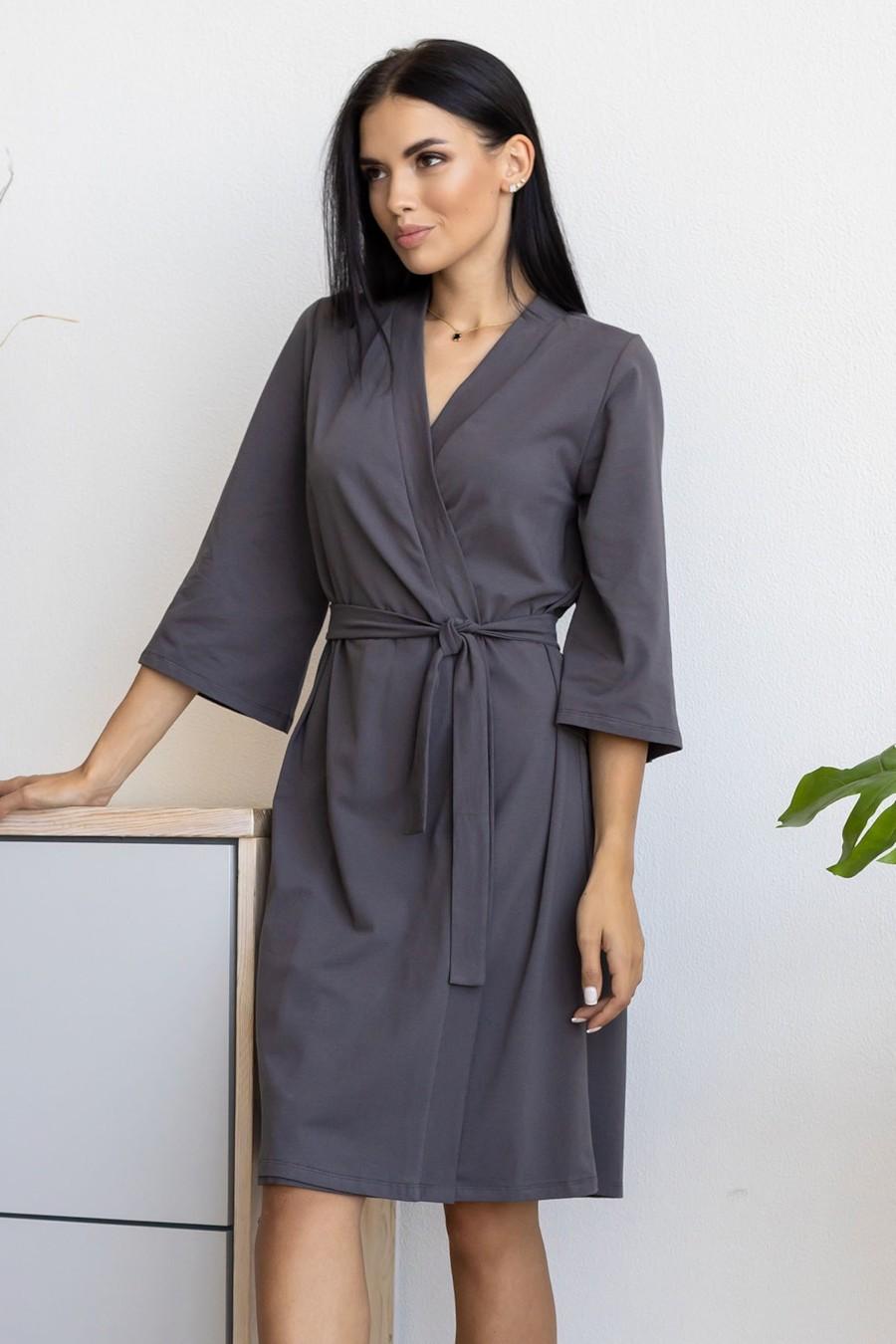 

Халат Roksana (93599) 48(XL) сірий