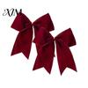 Reusable Fabric Bows 2Pcs Christmas Tree Bow Decors, Velvet Holiday Wreath Hanging Ornament Handmade Decor for Home, Festive Garland Wedding Backdrop