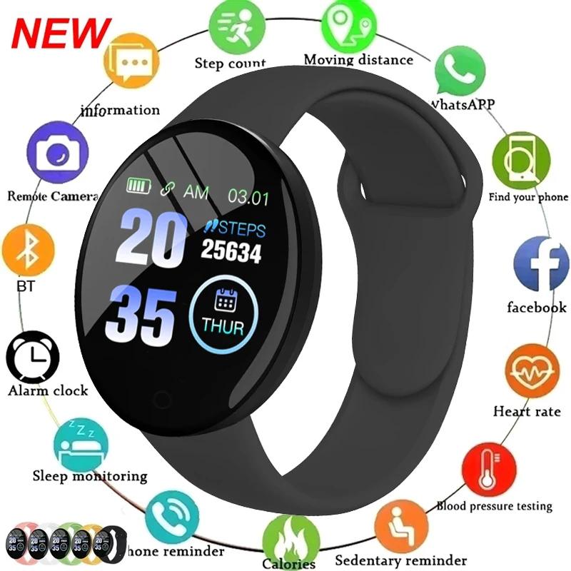New Smart Bracelet 2025 Real Step Count Fashion Alarm Clock Watch Bluetooth Music Fitness Tracker Sports Smartwatch Android D18