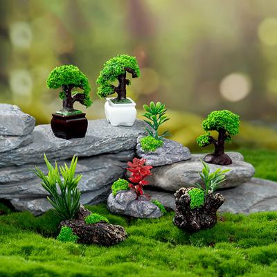 Micro Landscape Artificial Creative Green Potted Plant DIY Gardening Decoration Doll House Accessories Fairy Garden Ornaments